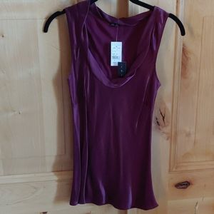 🎉HP🎉 NEW Burgundy Theory Satin Sleeveless Top